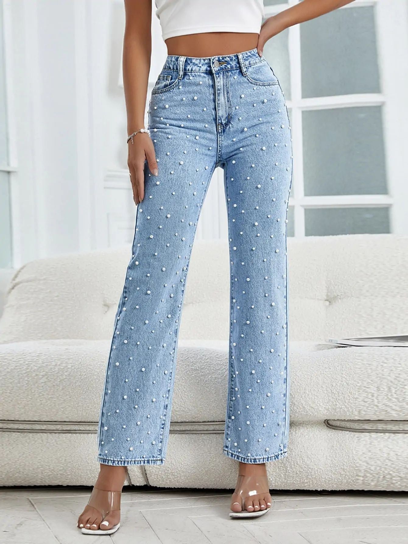 ClothFam- Perlen Jeans Exklusiv