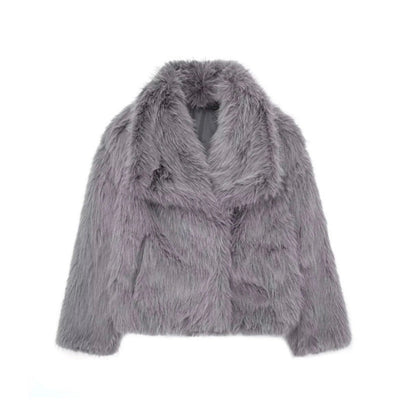 ClothFam-Elegante Kunstfelljacke
